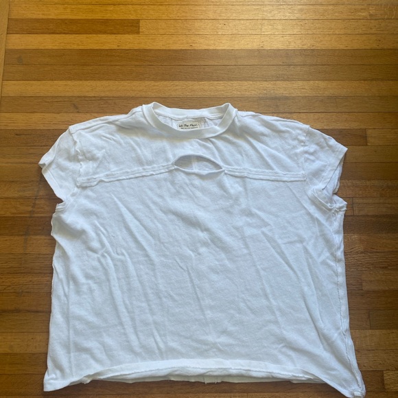 Free People Tops - Free People White Cutout Tee
